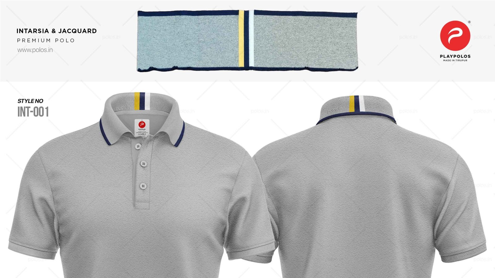 001 Intarsia Jacquard Collar Polo Tshirt Scaled — Polo T-Shirts India