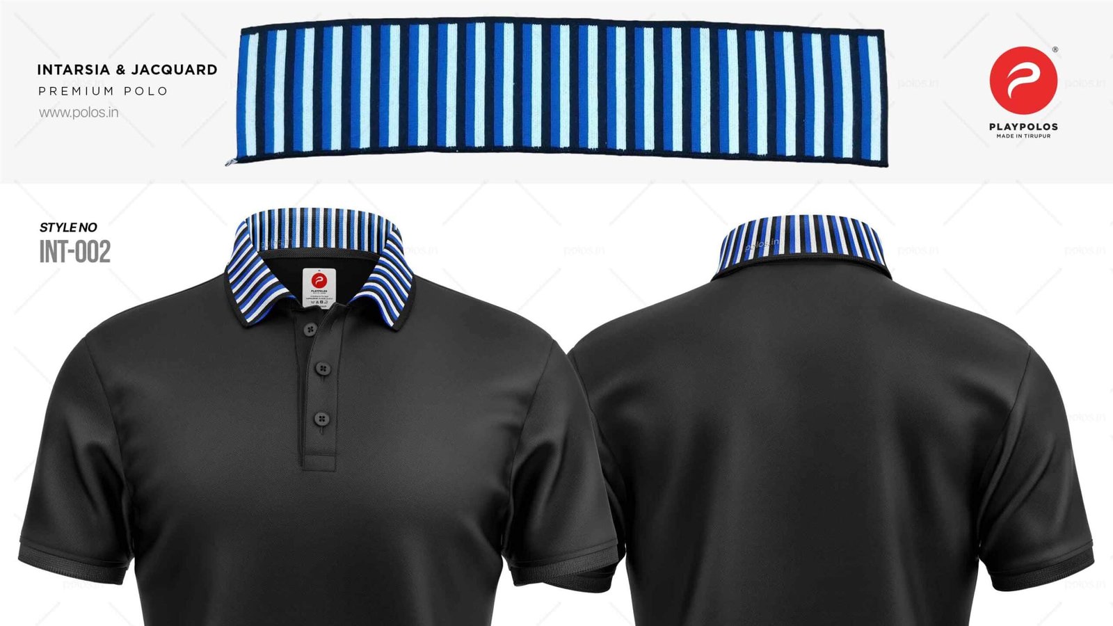 002 Intarsia Jacquard Collar Polo Tshirt Scaled — Polo T-Shirts India