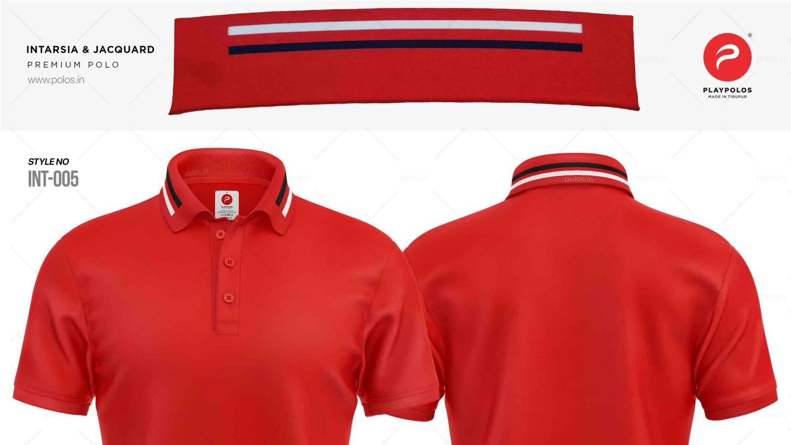 005 Intarsia Jacquard Collar Polo Tshirt Scaled — Polo T-Shirts India