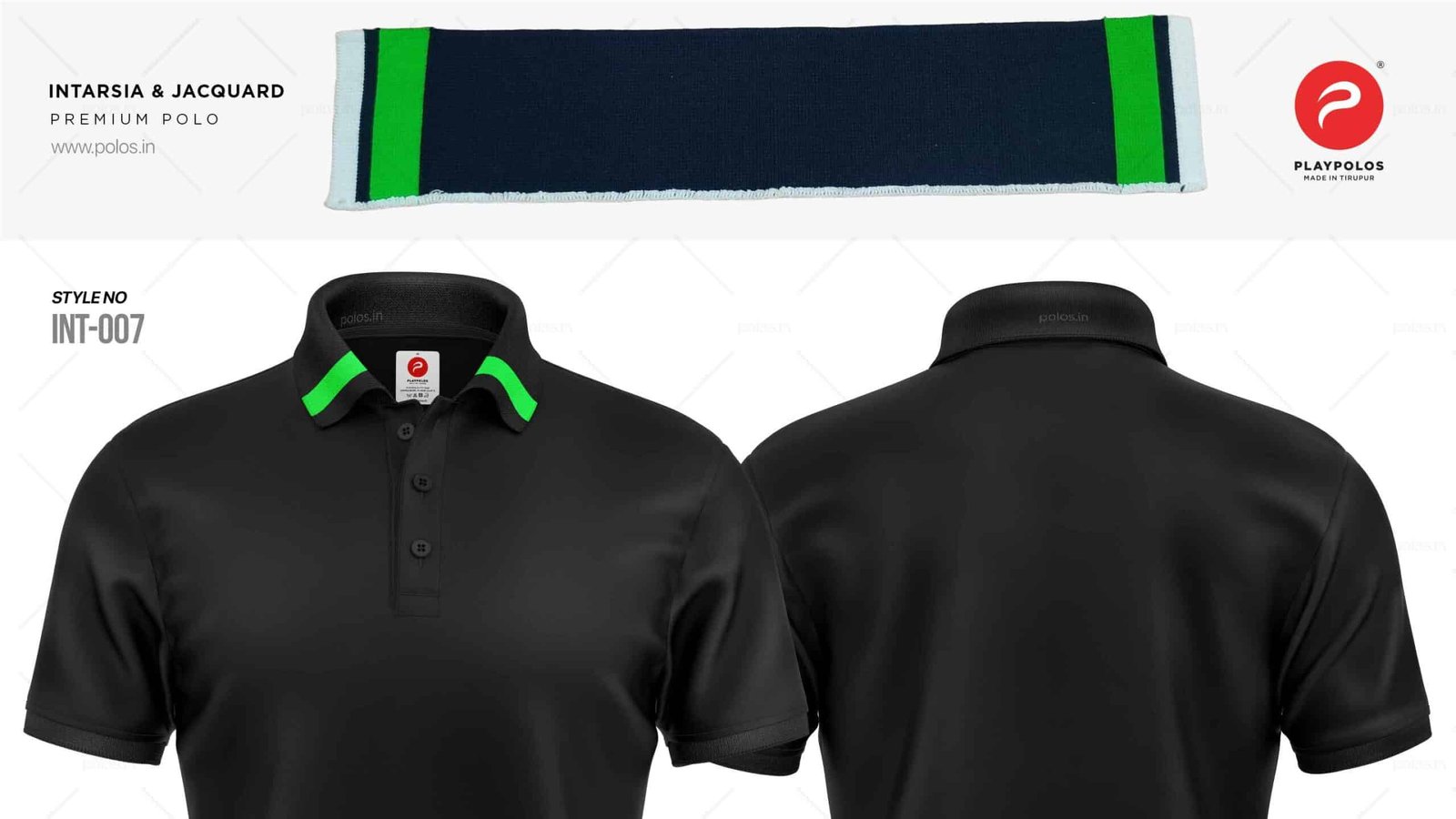 007 Intarsia Jacquard Collar Polo Tshirt Scaled — Polo T-Shirts India