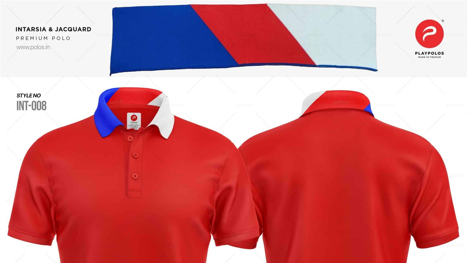 008 Intarsia Jacquard Collar Polo Tshirt Scaled — Polo T-Shirts India