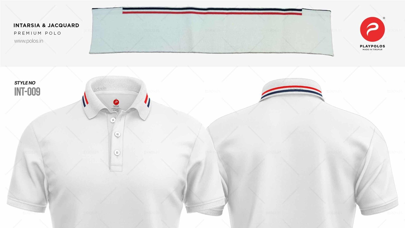 009 Intarsia Jacquard Collar Polo Tshirt Scaled — Polo T-Shirts India