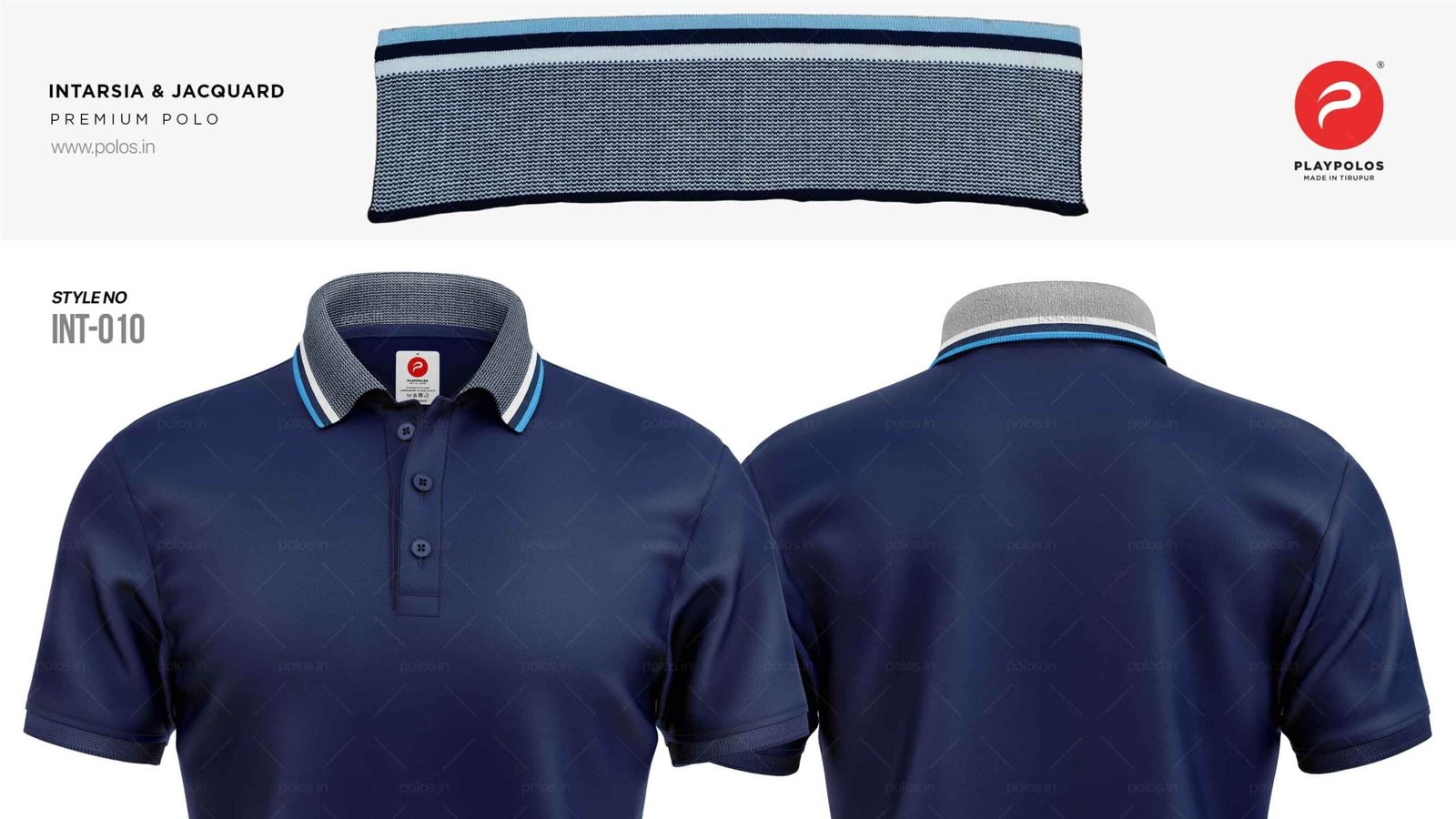 010 Intarsia Jacquard Collar Polo Tshirt Scaled — Polo T-Shirts India