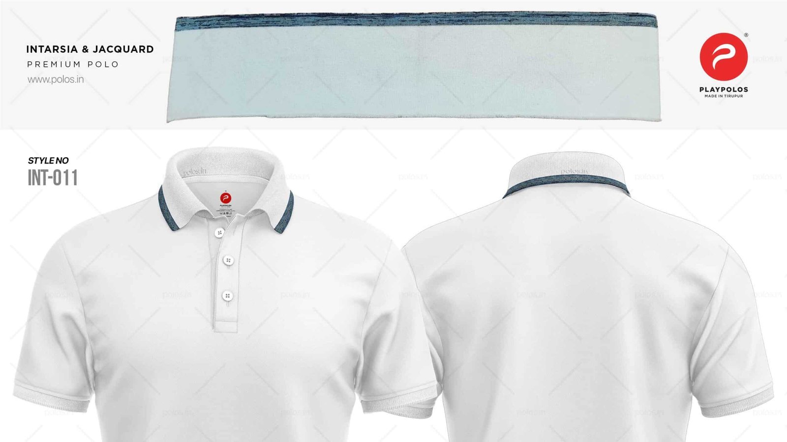 011 Intarsia Jacquard Collar Polo Tshirt Scaled — Polo T-Shirts India