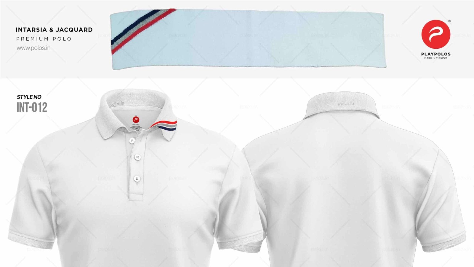 012 Intarsia Jacquard Collar Polo Tshirt Scaled — Polo T-Shirts India