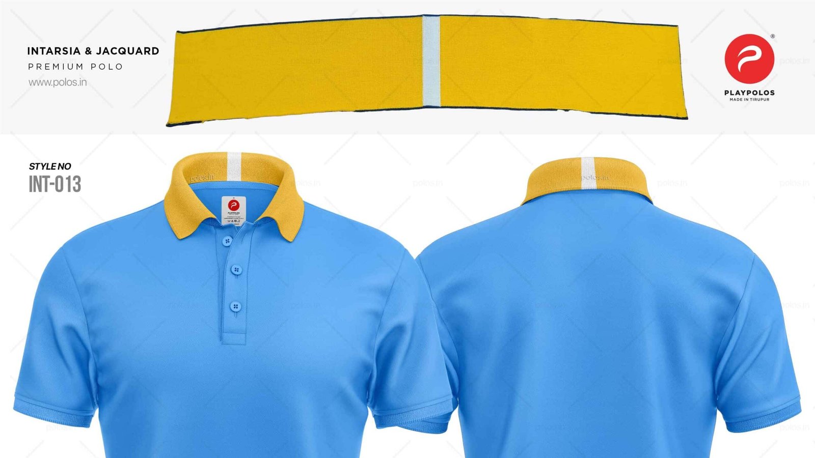 013 Intarsia Jacquard Collar Polo Tshirt Scaled — Polo T-Shirts India