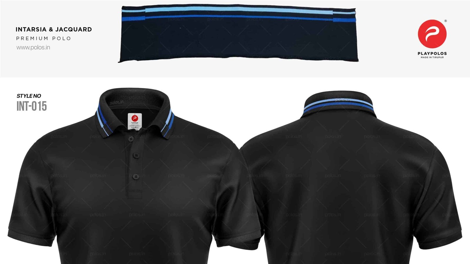 015 Intarsia Jacquard Collar Polo Tshirt Scaled — Polo T-Shirts India