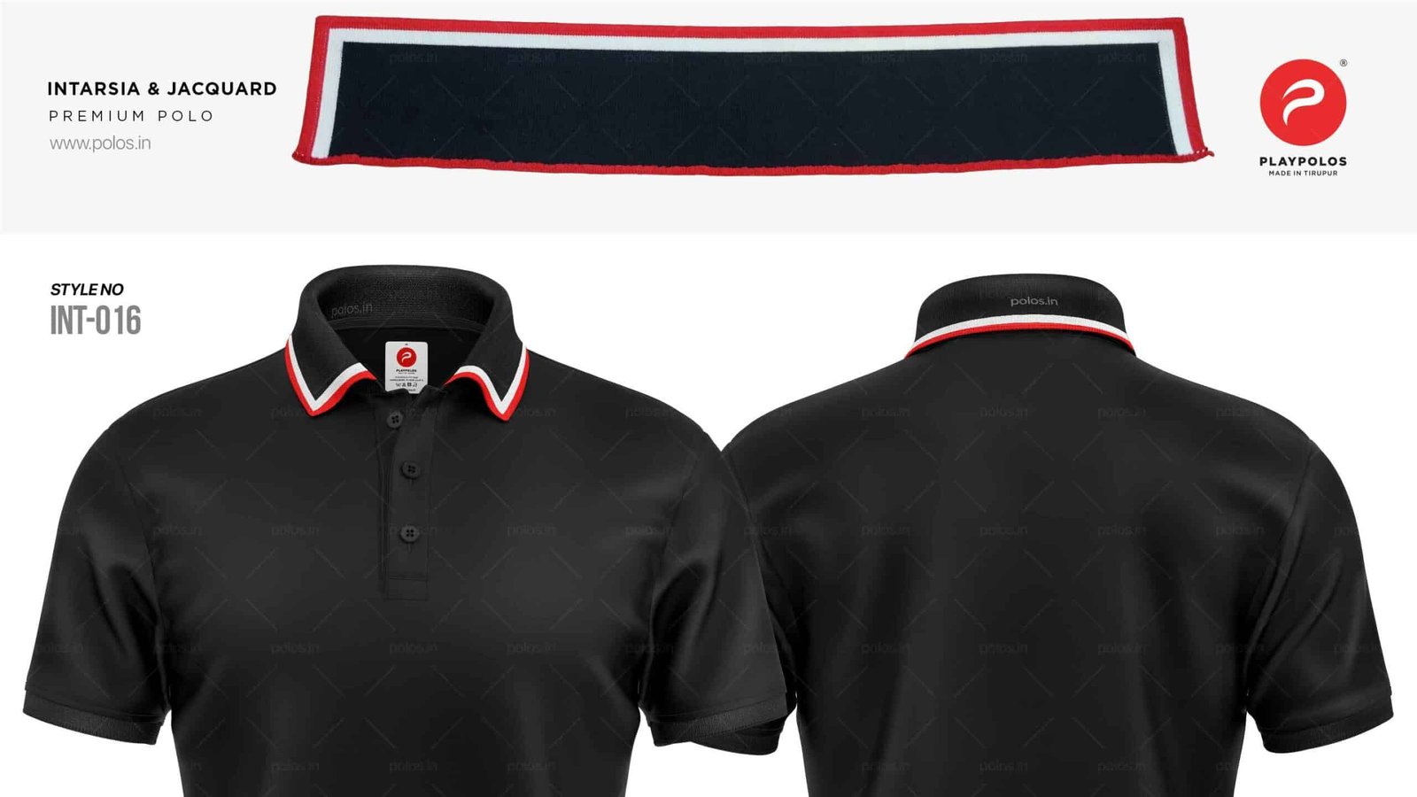 016 Intarsia Jacquard Collar Polo Tshirt Scaled — Polo T-Shirts India