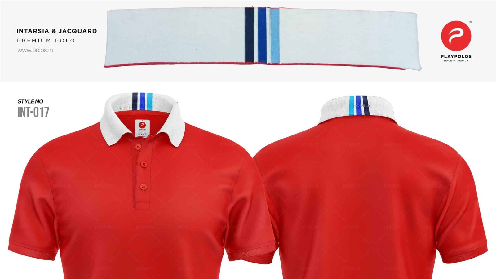017 Intarsia Jacquard Collar Polo Tshirt Scaled — Polo T-Shirts India