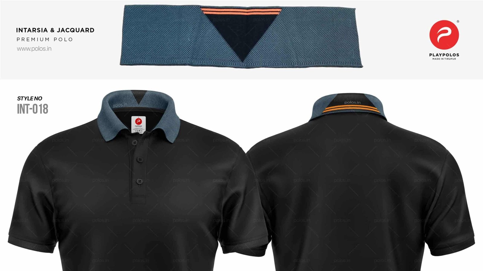 018 Intarsia Jacquard Collar Polo Tshirt Scaled — Polo T-Shirts India