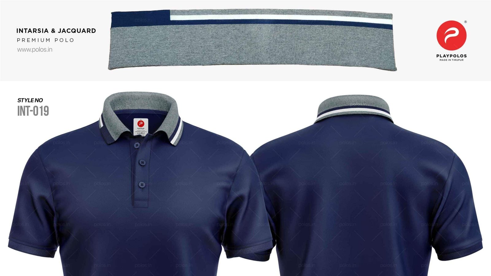 019 Intarsia Jacquard Collar Polo Tshirt Scaled — Polo T-Shirts India