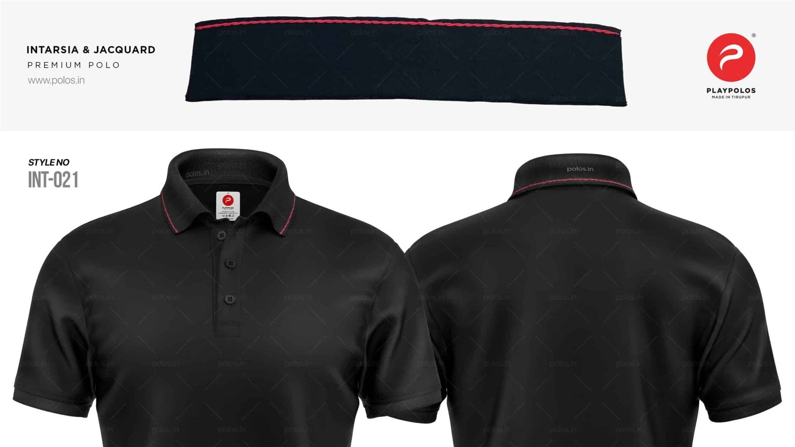 021 Intarsia Jacquard Collar Polo Tshirt Scaled — Polo T-Shirts India