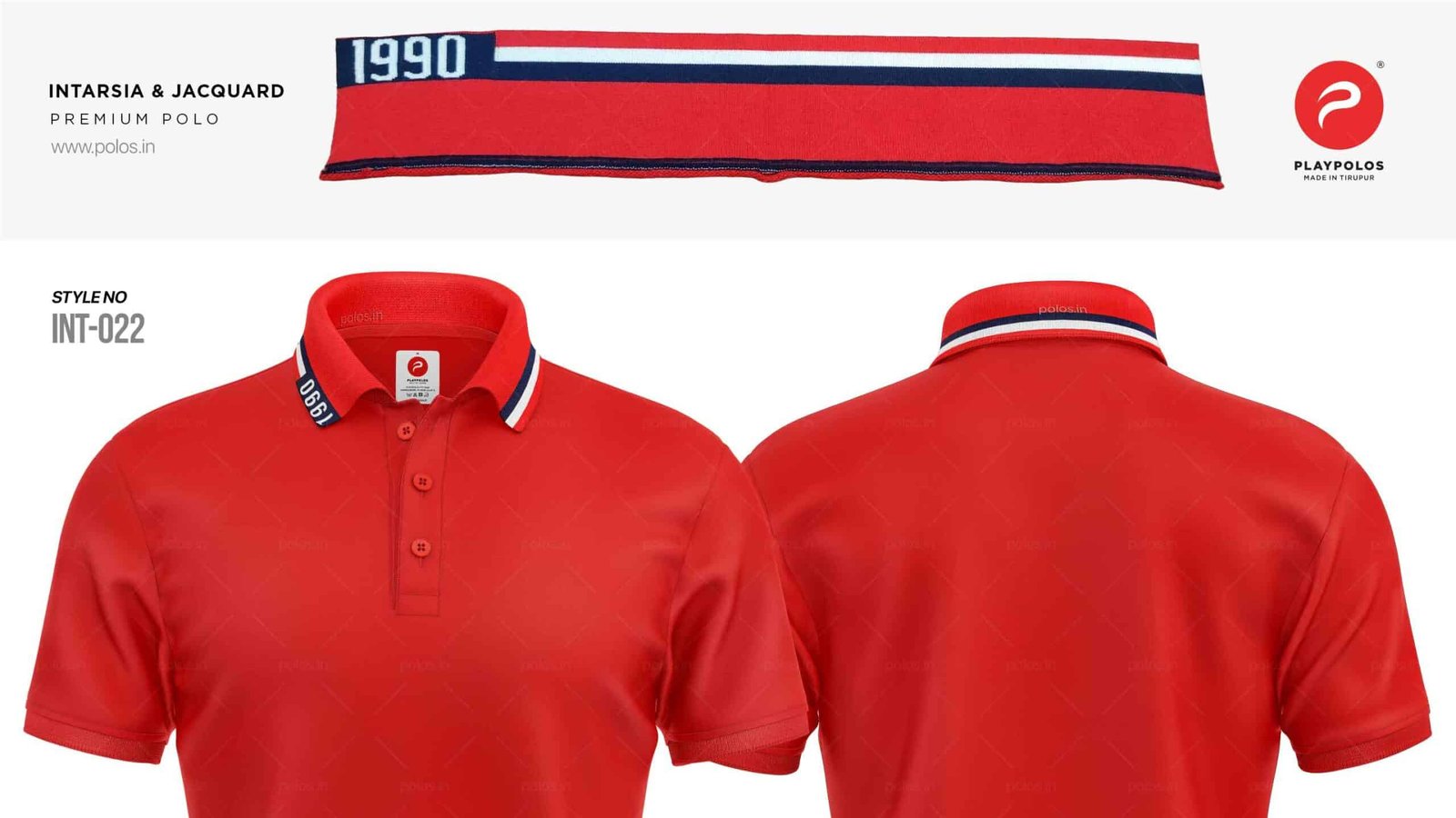 022 Intarsia Jacquard Collar Polo Tshirt Scaled — Polo T-Shirts India