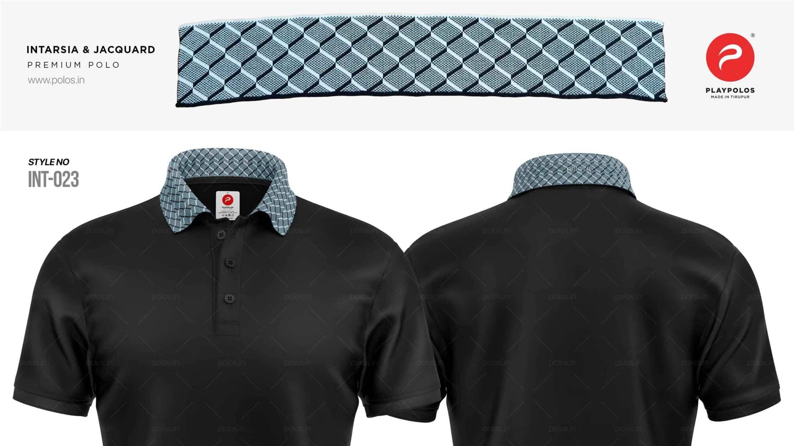 023 Intarsia Jacquard Collar Polo Tshirt Scaled — Polo T-Shirts India