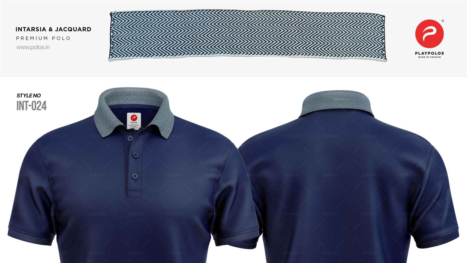 024 Intarsia Jacquard Collar Polo Tshirt Scaled — Polo T-Shirts India