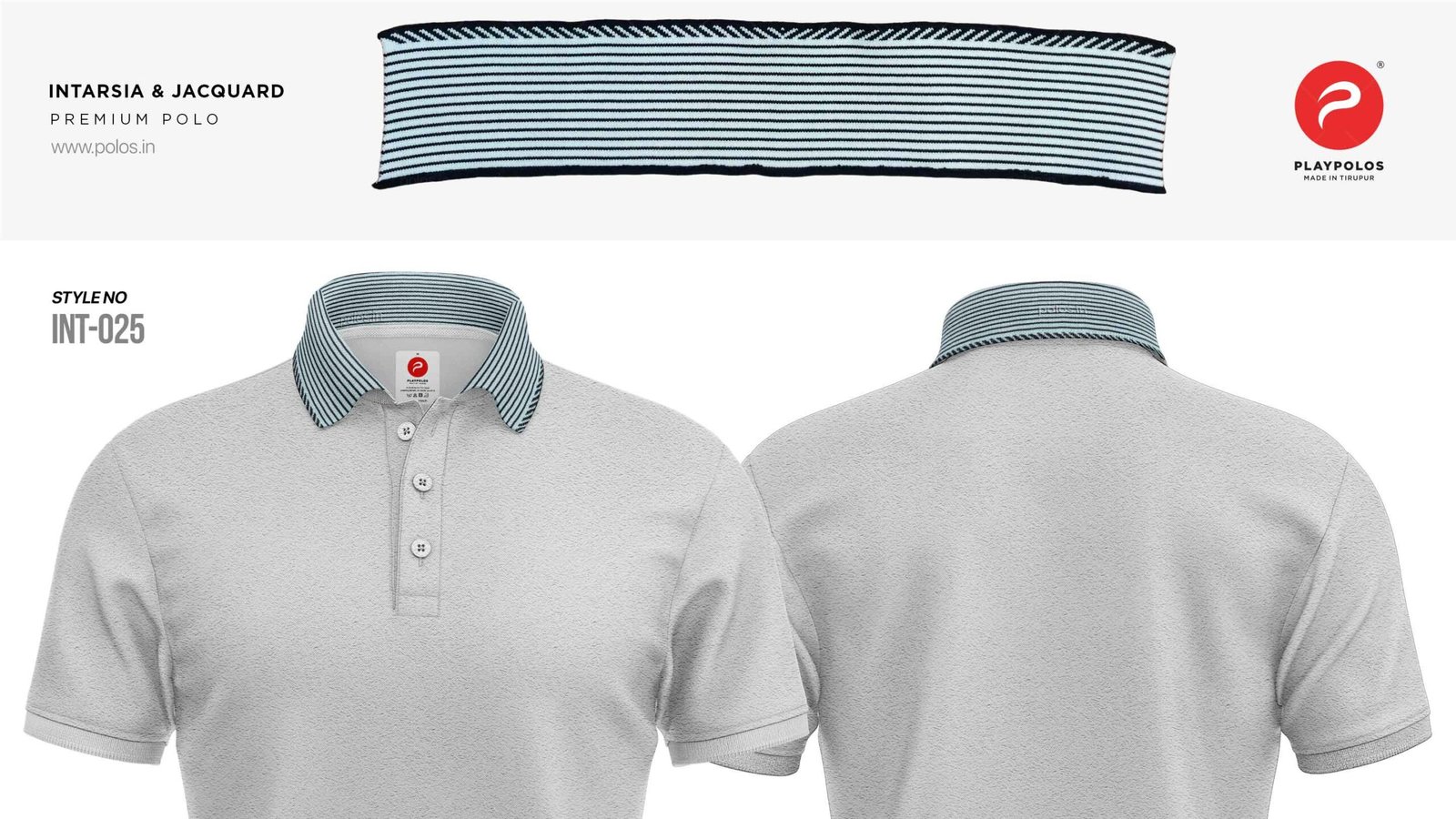 025 Intarsia Jacquard Collar Polo Tshirt Scaled — Polo T-Shirts India